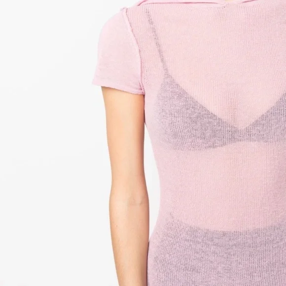 Paloma Wool sheer pink dress or cover NWT SOLD OUT! Stunning /unique. Gorgeous - Picture 3 of 4